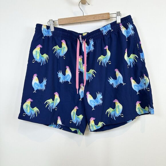 Chubbies Other - Chubbies Swim Trunks Men's XXL Blue Rooster The Fowl Play Shorts NO LINER